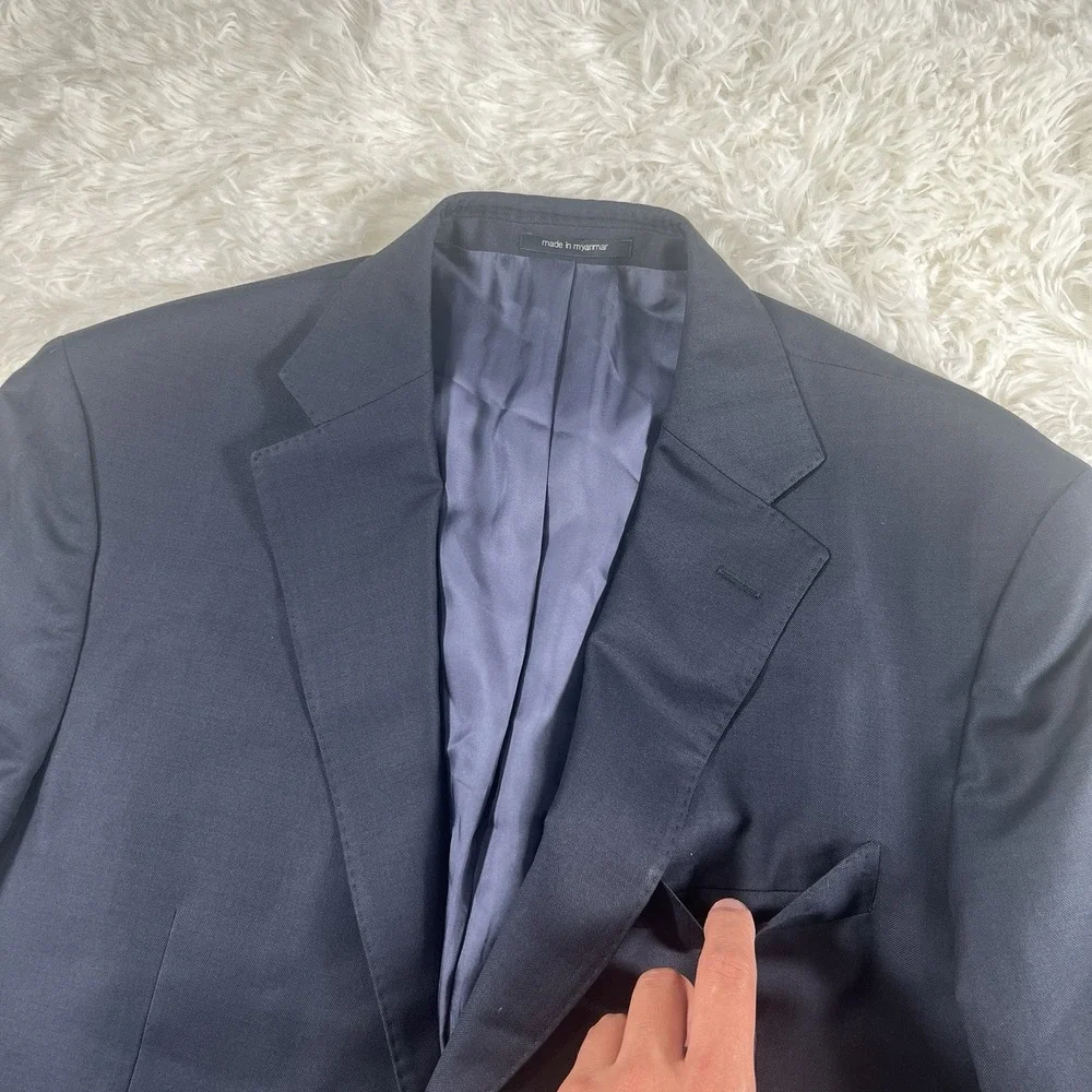 Suitsupply Wool Blazer Mens Size 40R Navy Vitale Barberis‎ Canonico Super 110s